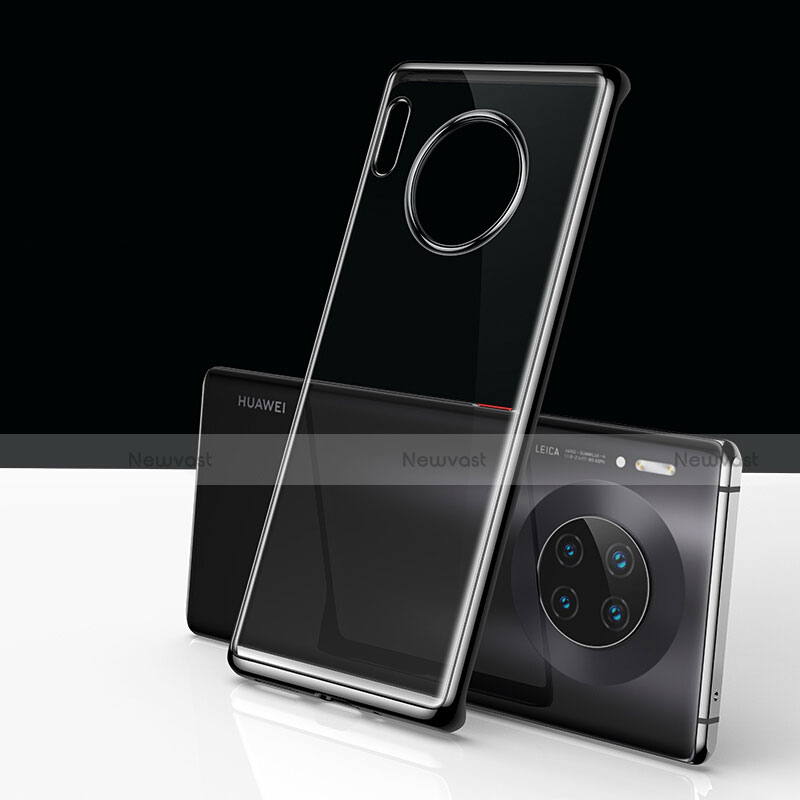 Transparent Crystal Hard Rigid Case Back Cover H01 for Huawei Mate 30 Black