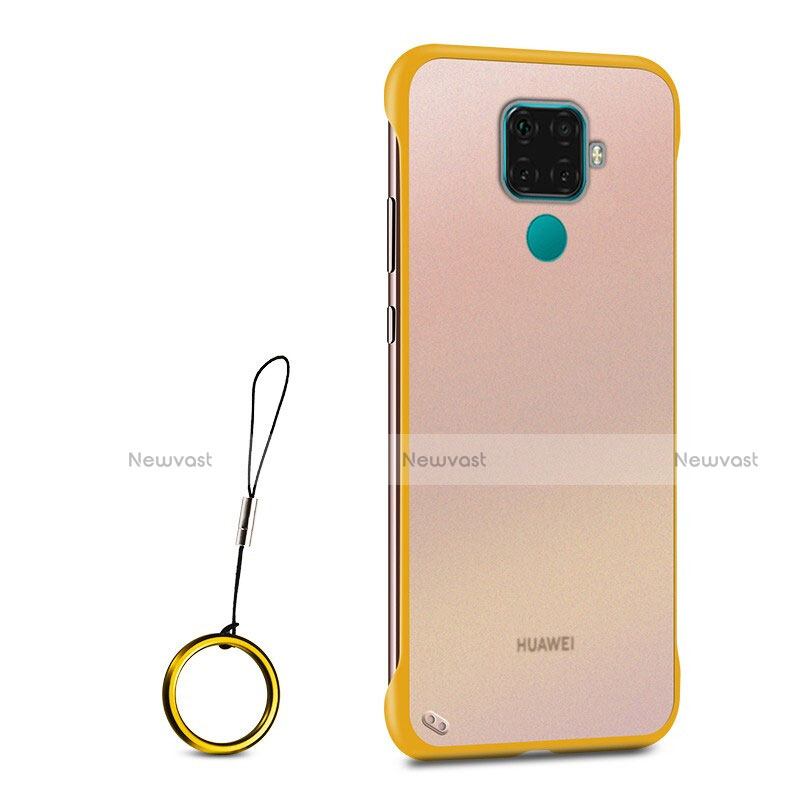 Transparent Crystal Hard Rigid Case Back Cover H01 for Huawei Mate 30 Lite Yellow