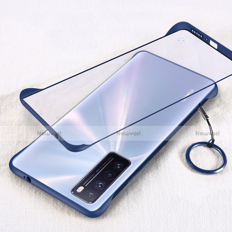 Transparent Crystal Hard Rigid Case Back Cover H01 for Huawei Nova 7 5G Blue