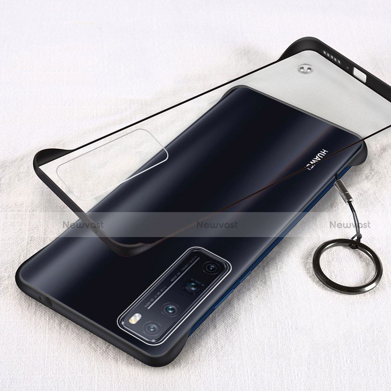Transparent Crystal Hard Rigid Case Back Cover H01 for Huawei Nova 7 Pro 5G Black