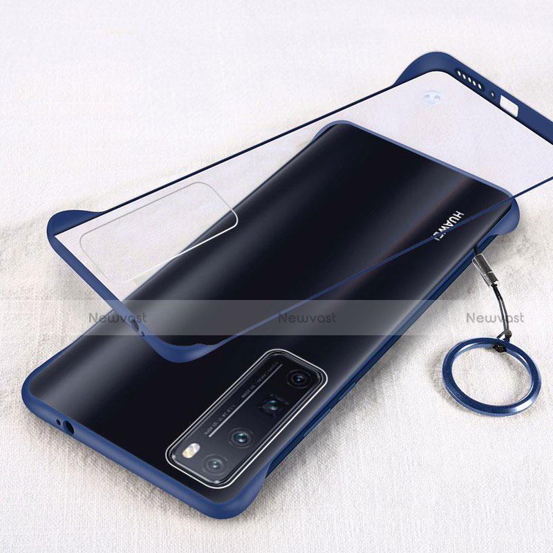 Transparent Crystal Hard Rigid Case Back Cover H01 for Huawei Nova 7 Pro 5G Blue