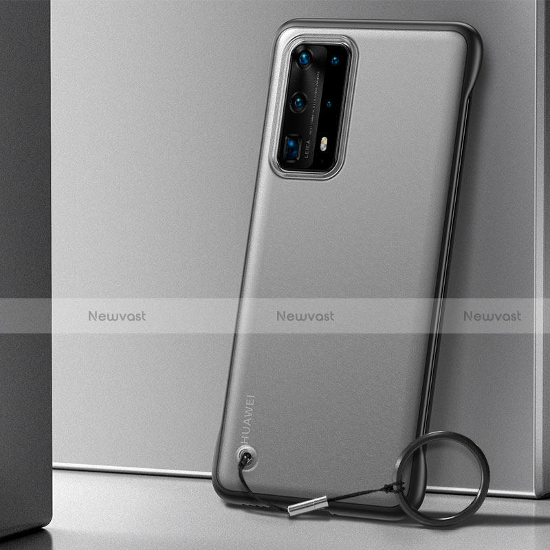 Transparent Crystal Hard Rigid Case Back Cover H01 for Huawei P40 Pro+ Plus Black