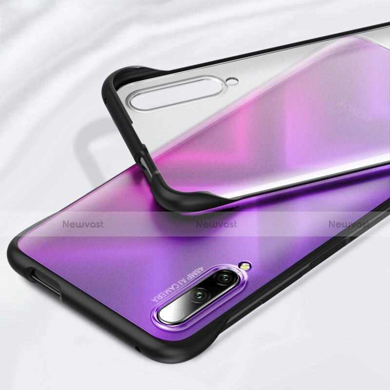Transparent Crystal Hard Rigid Case Back Cover H01 for Huawei Y9s Black