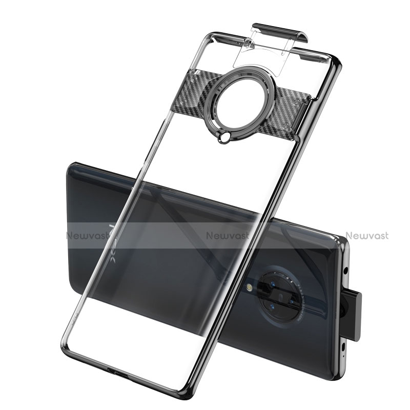 Transparent Crystal Hard Rigid Case Back Cover H01 for Vivo Nex 3 Black
