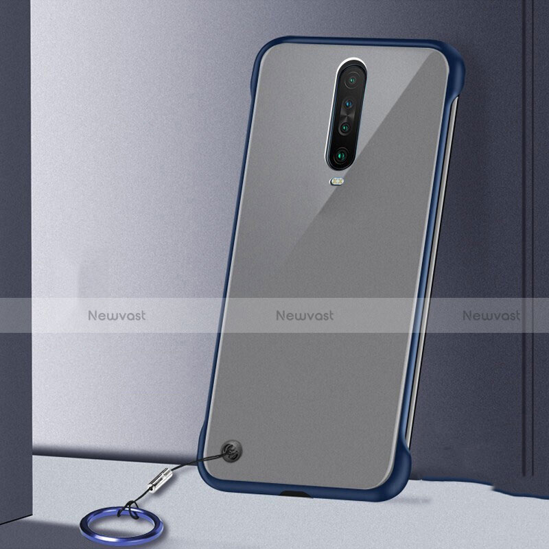 Transparent Crystal Hard Rigid Case Back Cover H01 for Xiaomi Redmi K30 5G Blue