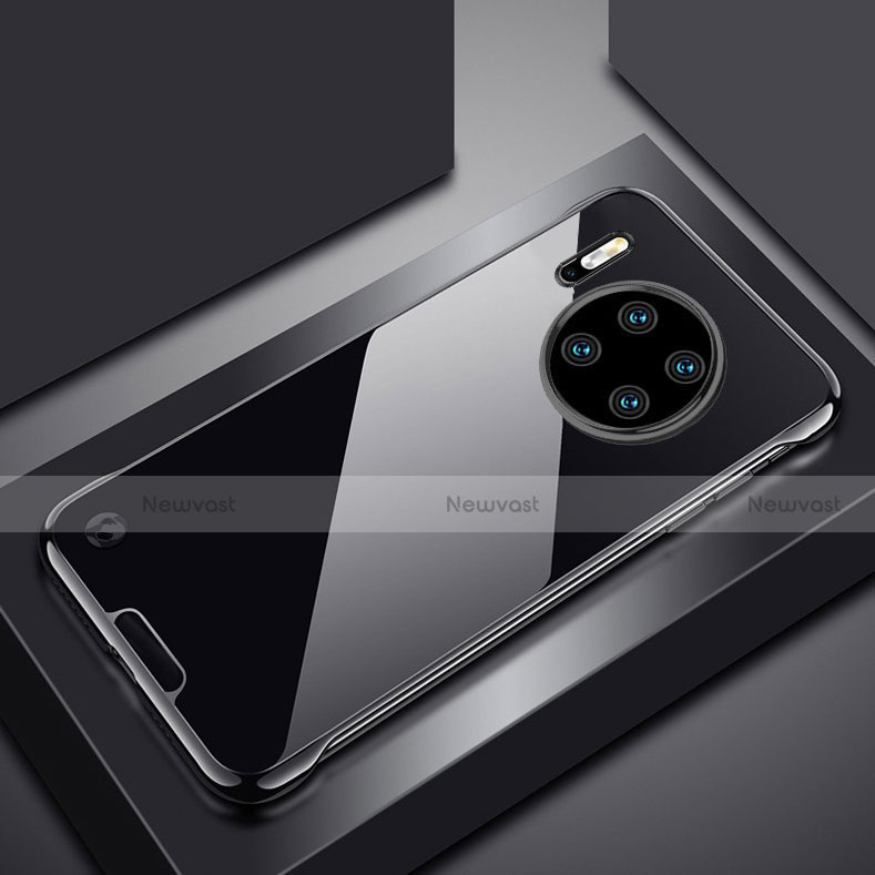 Transparent Crystal Hard Rigid Case Back Cover H02 for Huawei Mate 30 Black