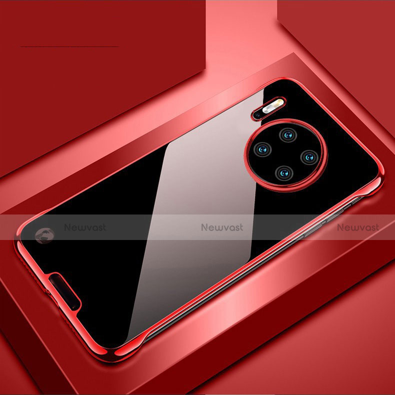 Transparent Crystal Hard Rigid Case Back Cover H02 for Huawei Mate 30 Pro 5G Red