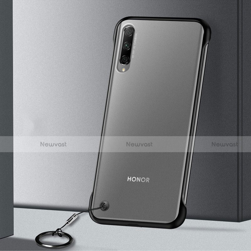 Transparent Crystal Hard Rigid Case Back Cover H02 for Huawei Y9s Black