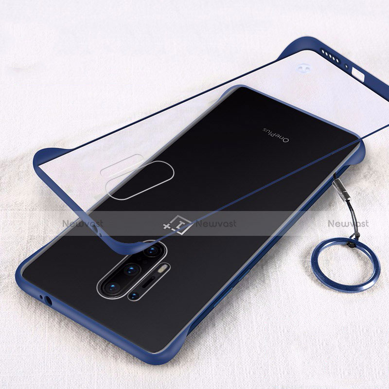 Transparent Crystal Hard Rigid Case Back Cover H02 for OnePlus 8 Pro Blue