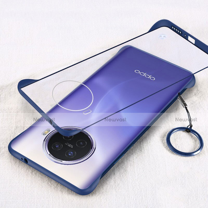 Transparent Crystal Hard Rigid Case Back Cover H02 for Oppo Ace2 Blue