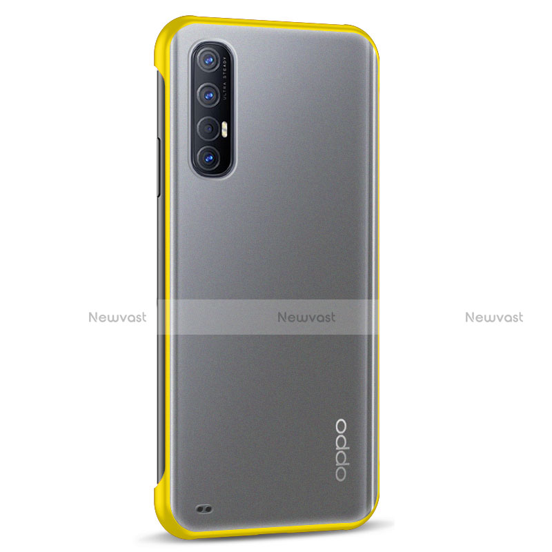 Transparent Crystal Hard Rigid Case Back Cover H02 for Oppo Find X2 Neo Yellow