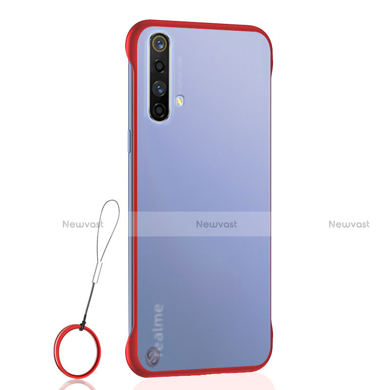 Transparent Crystal Hard Rigid Case Back Cover H02 for Realme X3 SuperZoom Red