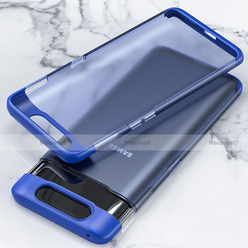 Transparent Crystal Hard Rigid Case Back Cover H02 for Samsung Galaxy A90 4G Blue