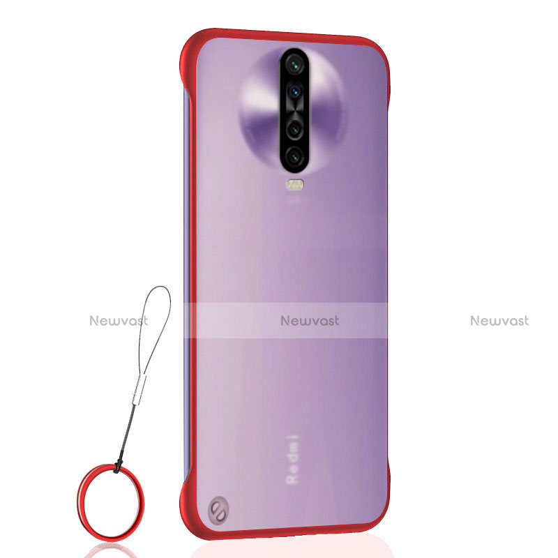 Transparent Crystal Hard Rigid Case Back Cover H02 for Xiaomi Poco X2 Red