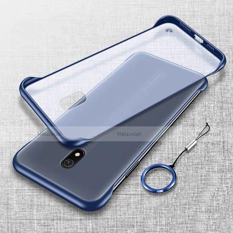 Transparent Crystal Hard Rigid Case Back Cover H02 for Xiaomi Redmi 8A Blue