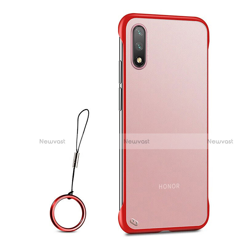 Transparent Crystal Hard Rigid Case Back Cover H03 for Huawei Honor 9X Red