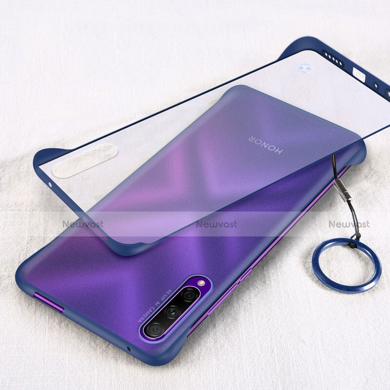 Transparent Crystal Hard Rigid Case Back Cover H03 for Huawei Y9s Blue