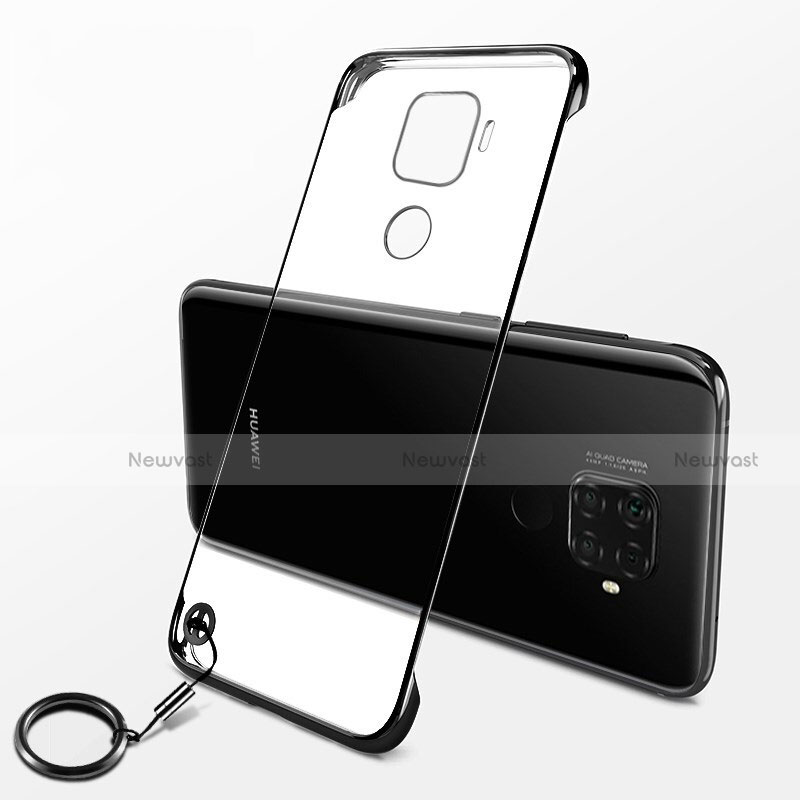 Transparent Crystal Hard Rigid Case Back Cover H04 for Huawei Mate 30 Lite Black