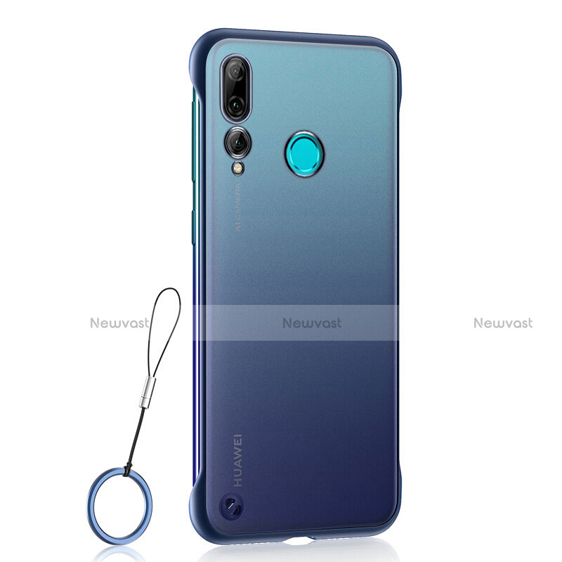 Transparent Crystal Hard Rigid Case Back Cover S01 for Huawei Honor 20 Lite Blue