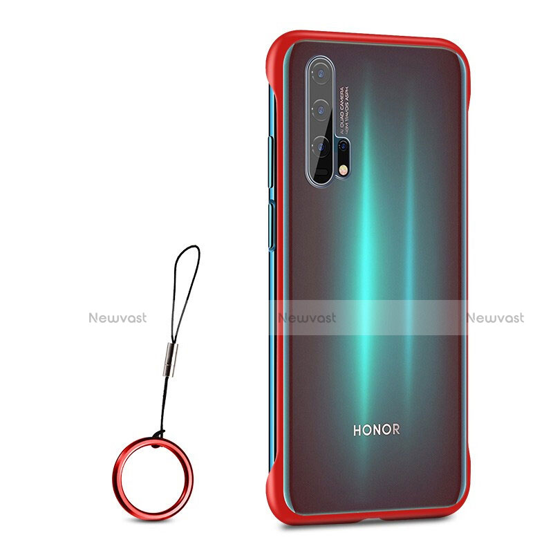 Transparent Crystal Hard Rigid Case Back Cover S01 for Huawei Honor 20 Pro Red
