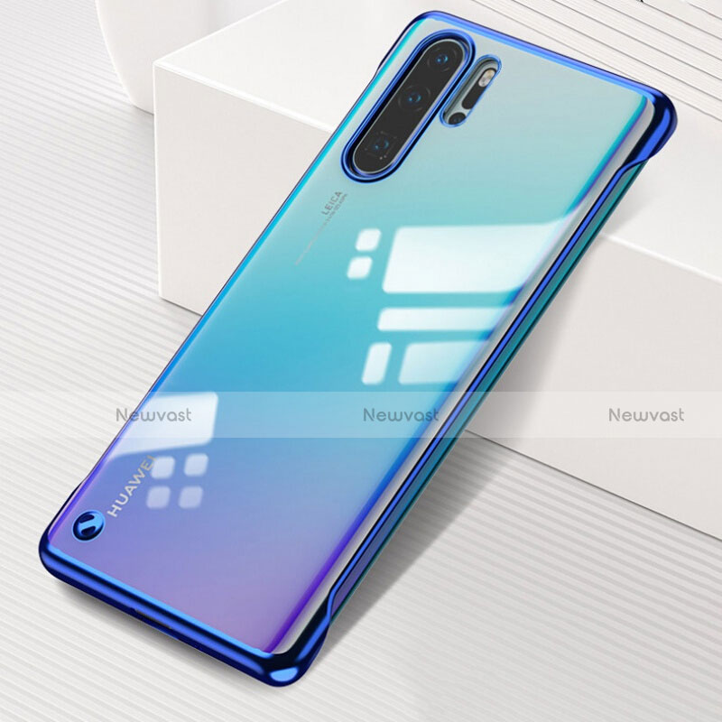 Transparent Crystal Hard Rigid Case Back Cover S01 for Huawei P30 Pro Blue