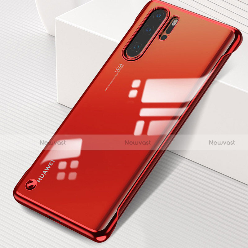 Transparent Crystal Hard Rigid Case Back Cover S01 for Huawei P30 Pro New Edition Red