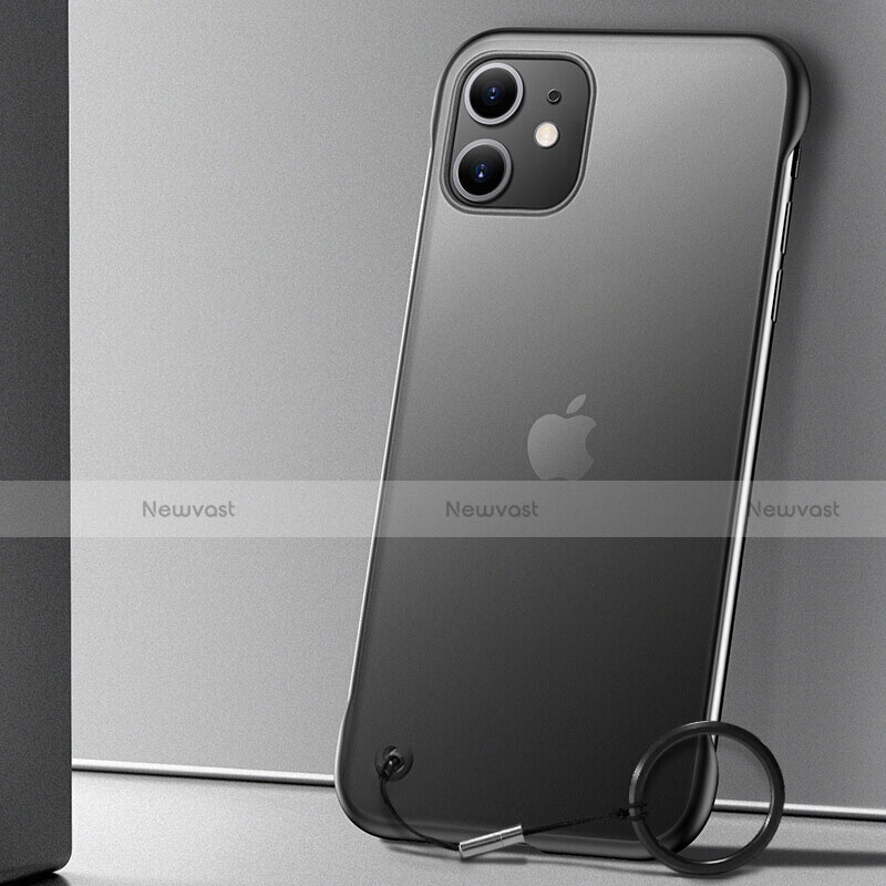 Transparent Crystal Hard Rigid Case Back Cover S02 for Apple iPhone 11 Black