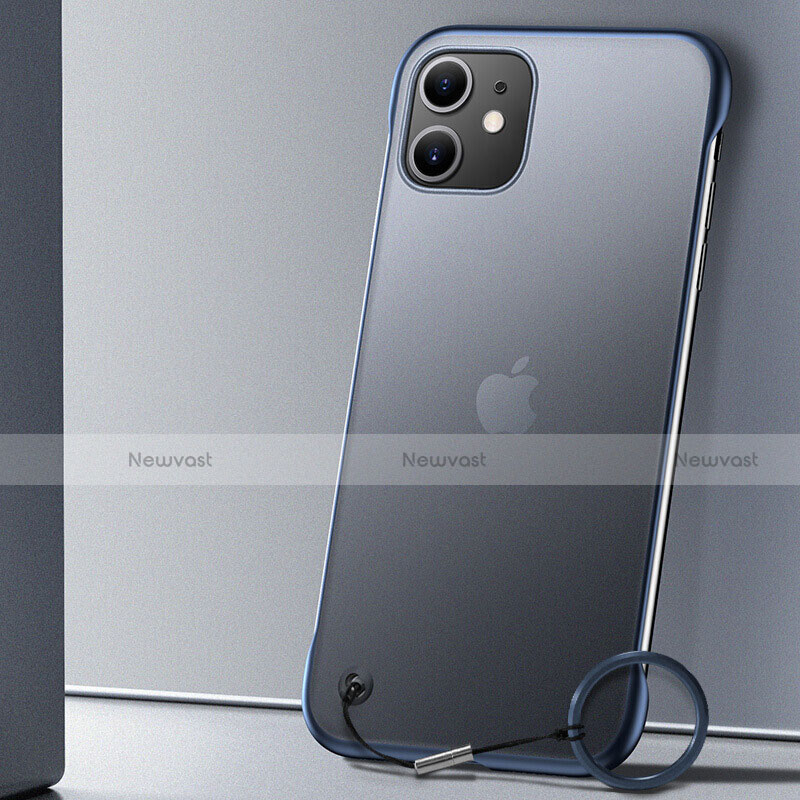 Transparent Crystal Hard Rigid Case Back Cover S02 for Apple iPhone 11 Blue