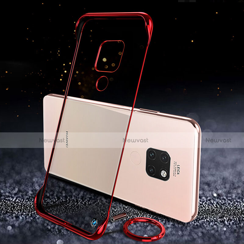 Transparent Crystal Hard Rigid Case Back Cover S02 for Huawei Mate 20 Red