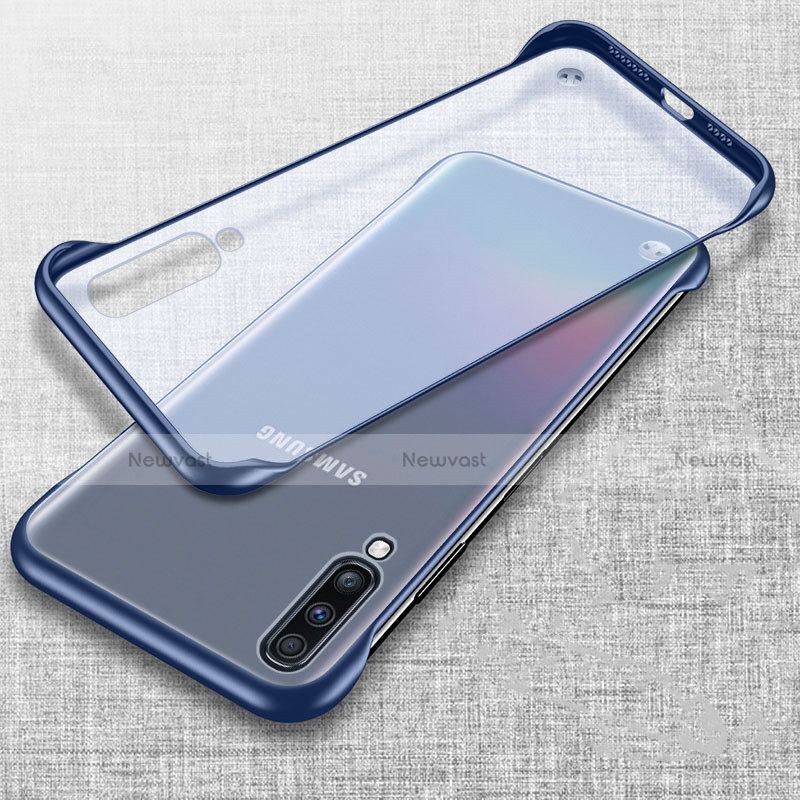 Transparent Crystal Hard Rigid Case Back Cover S02 for Samsung Galaxy A90 5G Blue