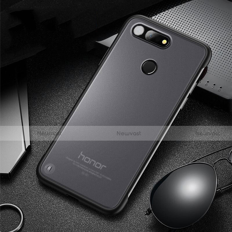 Transparent Crystal Hard Rigid Case Back Cover S03 for Huawei Honor V20 Black