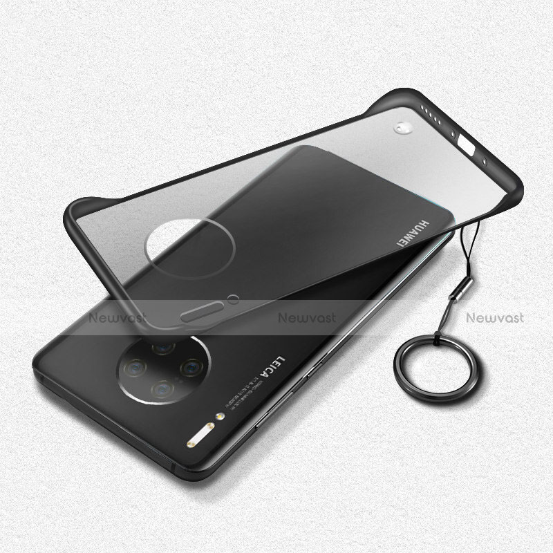 Transparent Crystal Hard Rigid Case Back Cover S03 for Huawei Mate 30 Black