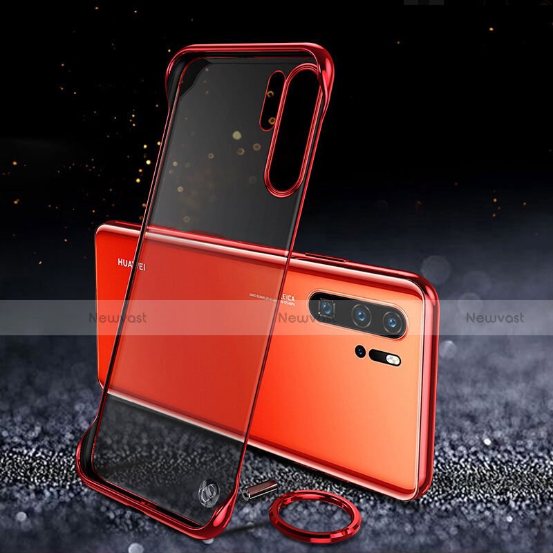 Transparent Crystal Hard Rigid Case Back Cover S03 for Huawei P30 Pro Red
