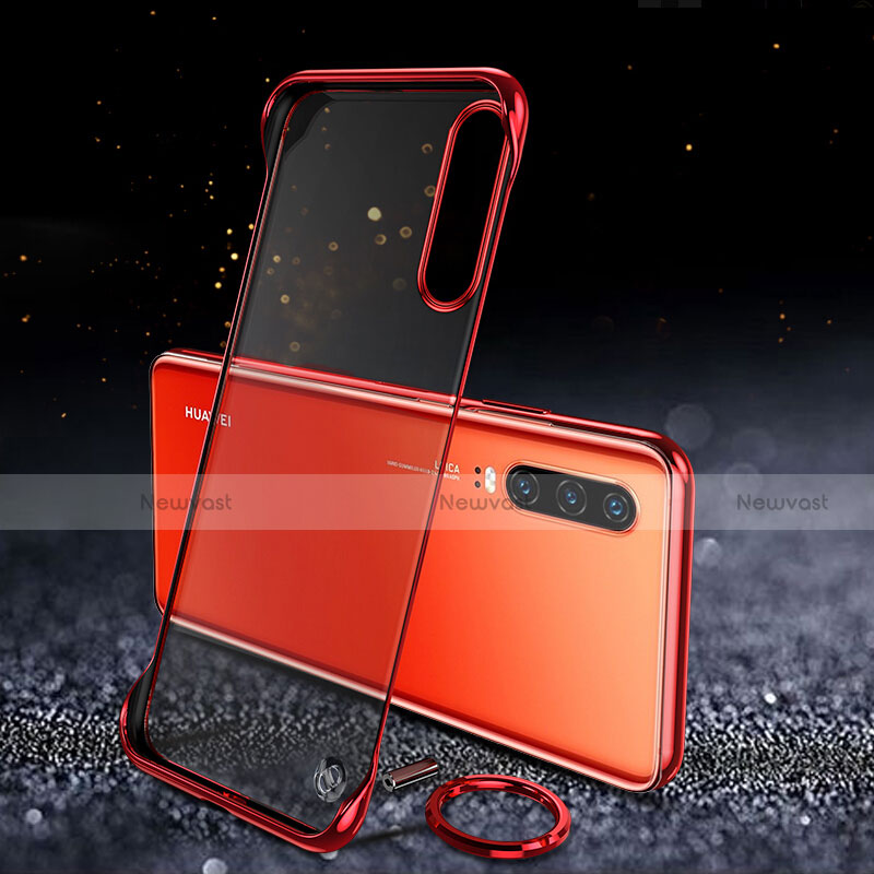 Transparent Crystal Hard Rigid Case Back Cover S03 for Huawei P30 Red