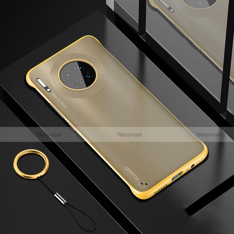 Transparent Crystal Hard Rigid Case Back Cover S04 for Huawei Mate 30 Yellow