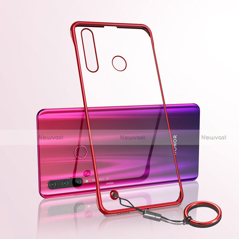 Transparent Crystal Hard Rigid Case Back Cover S05 for Huawei Honor 20 Lite Red