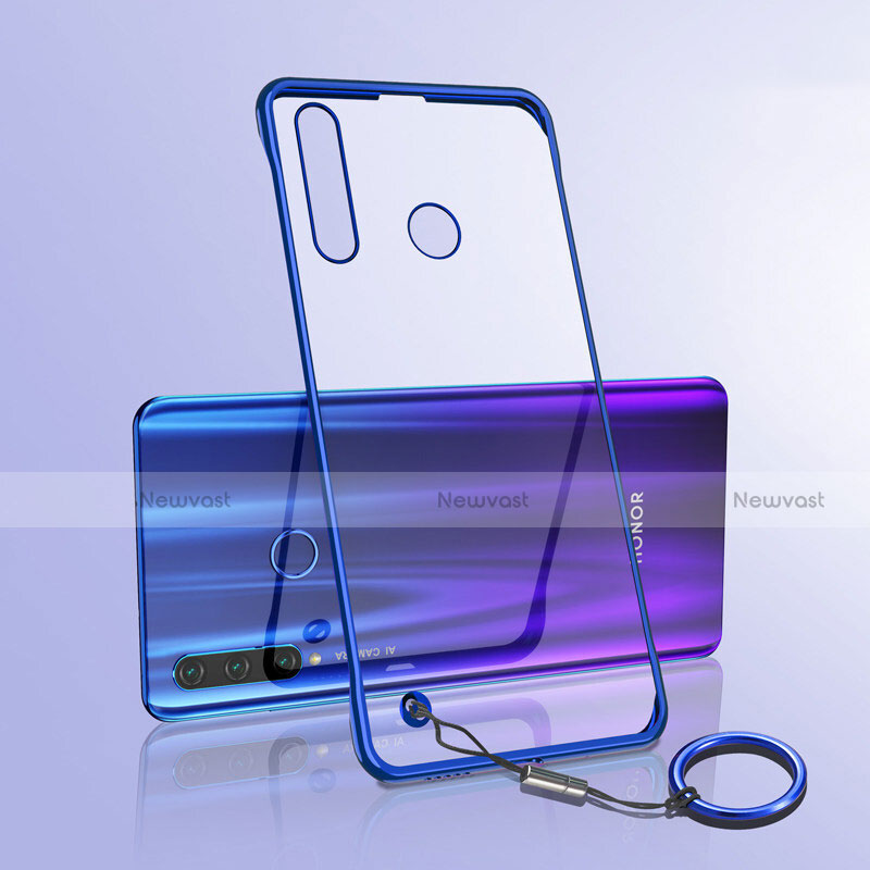 Transparent Crystal Hard Rigid Case Back Cover S05 for Huawei Honor 20E Blue