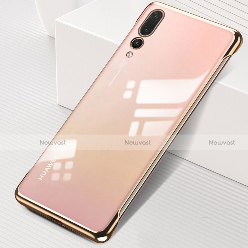 Transparent Crystal Hard Rigid Case Back Cover S06 for Huawei P20 Pro Gold