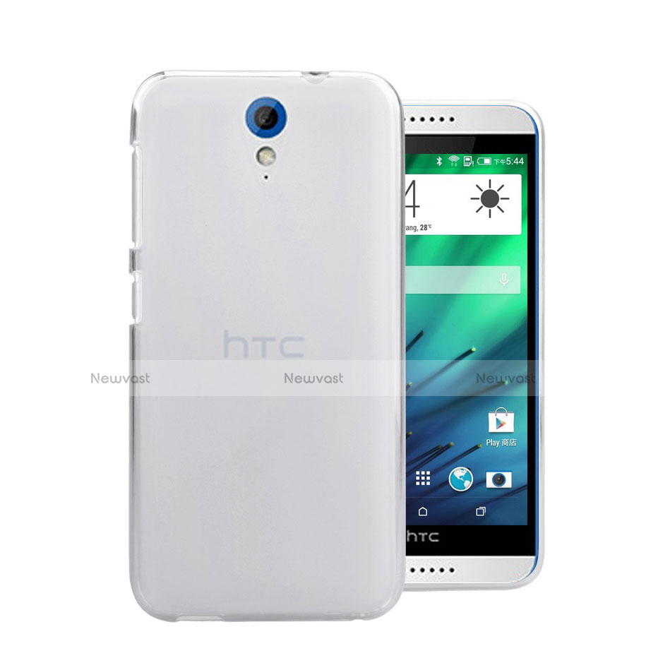 Transparent Crystal Hard Rigid Case Cover for HTC Desire 820 Mini White