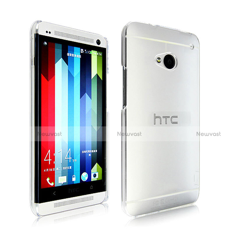 Transparent Crystal Hard Rigid Case Cover for HTC One M7 Clear