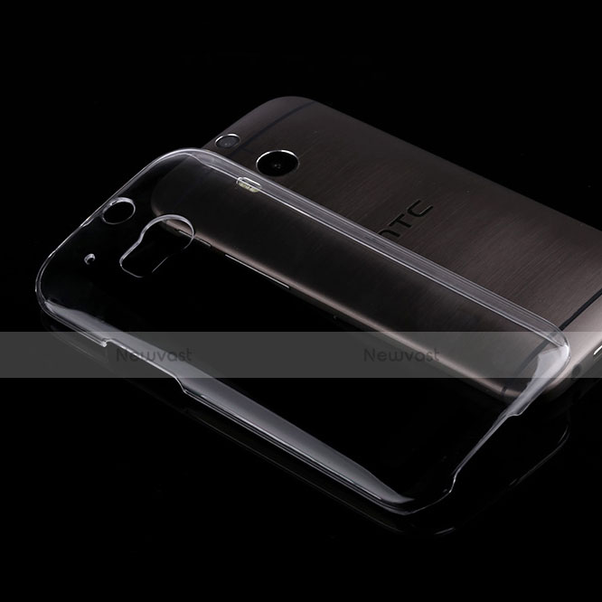 Transparent Crystal Hard Rigid Case Cover for HTC One M8 Clear