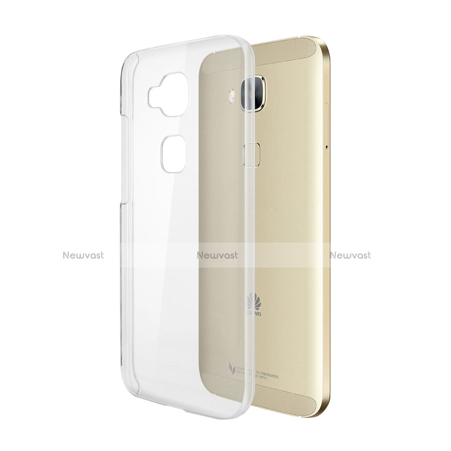 Transparent Crystal Hard Rigid Case Cover for Huawei G7 Plus Clear