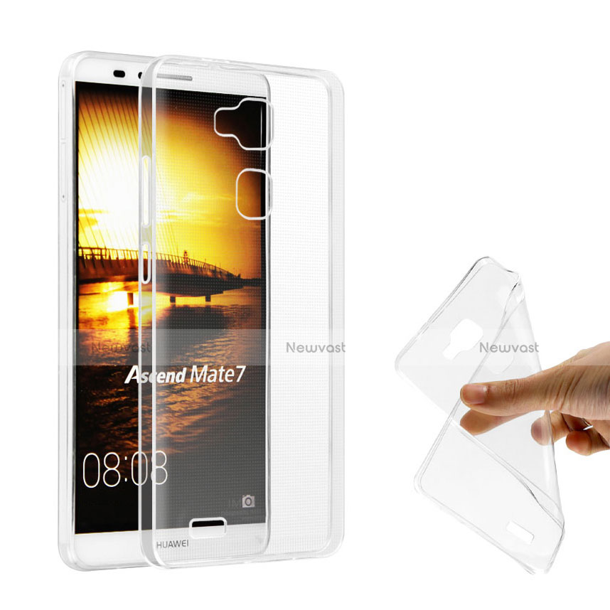 Transparent Crystal Hard Rigid Case Cover for Huawei Mate 7 Clear