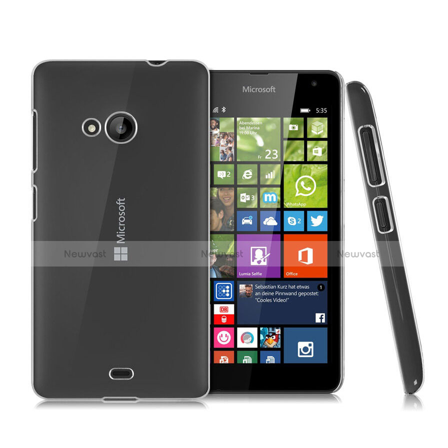 Transparent Crystal Hard Rigid Case Cover for Microsoft Lumia 535 Clear