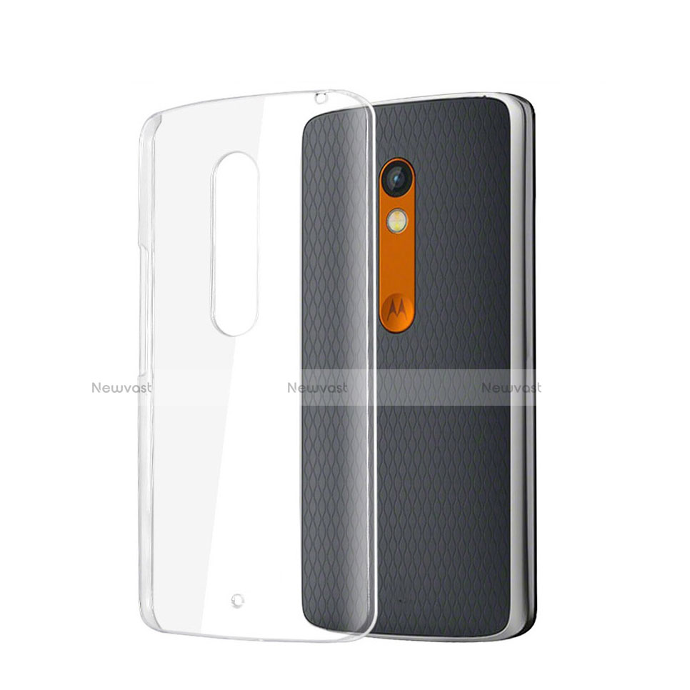 Transparent Crystal Hard Rigid Case Cover for Motorola Moto X Play Clear