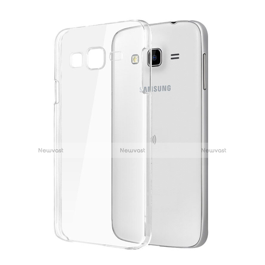 Transparent Crystal Hard Rigid Case Cover for Samsung Galaxy J3 Clear