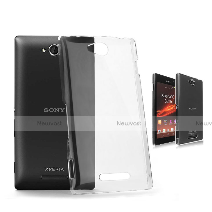 Transparent Crystal Hard Rigid Case Cover for Sony Xperia C S39h Clear