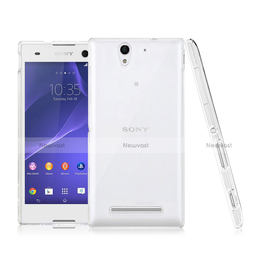 Transparent Crystal Hard Rigid Case Cover for Sony Xperia C3 Clear