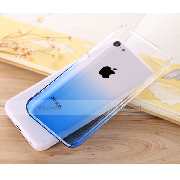 Transparent Gradient Hard Rigid Case for Apple iPhone 5C Blue