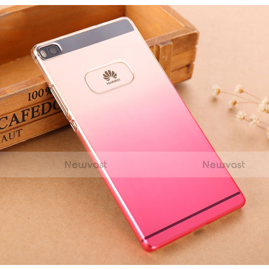Transparent Gradient Hard Rigid Case for Huawei P8 Pink